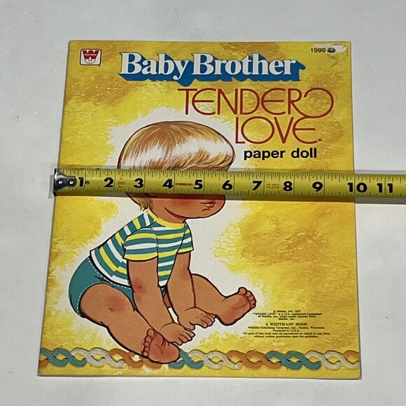 Vintage 1977 Mattel Baby Brother Tender Love Paper Doll Book Uncut Whitman - Picture 14 of 15